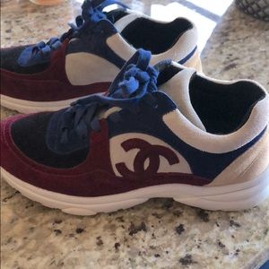 Chanel low top suede limited edition sneakers